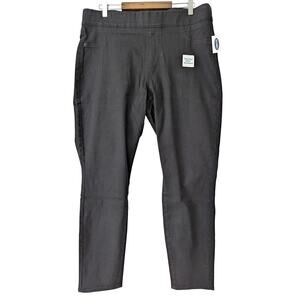 Old Navy Womens Black Pull-On Denim Jeans Size 16 Sliming‎ Comfort Waistband New